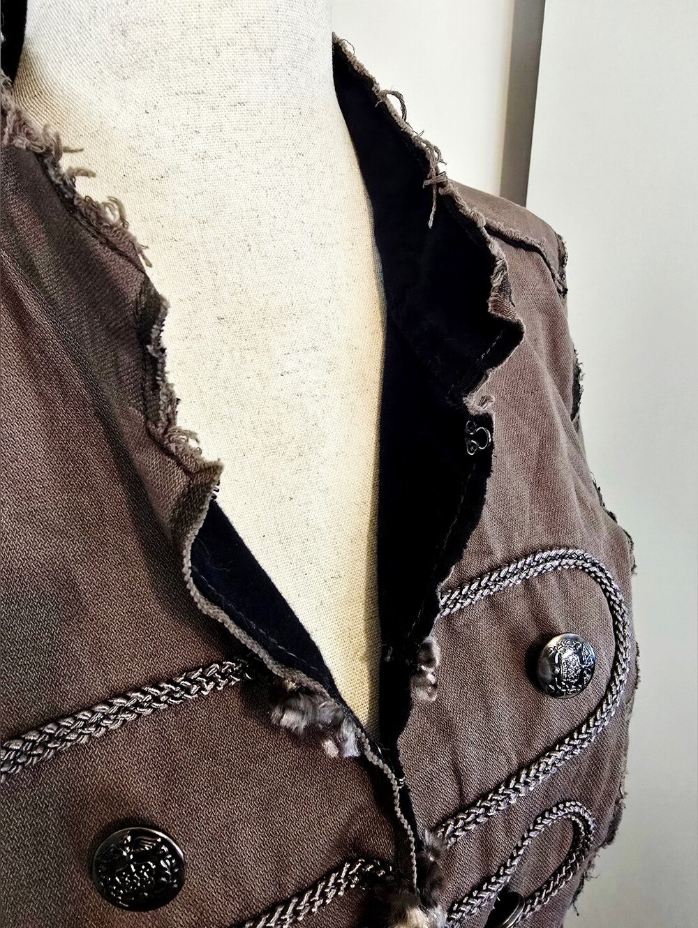 BKE Victorian Military Jacket Goth Steampunk Raw Edge Emo Grunge Punk Parade - Picture 5 of 12